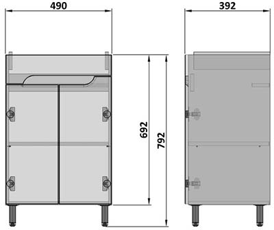 мебель для ванны Nautilus Prime 50 см