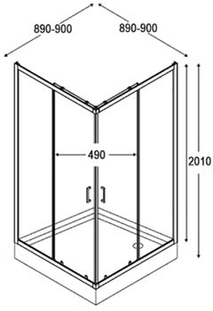 New Trandy ZF-0028 душевая кабина матовая