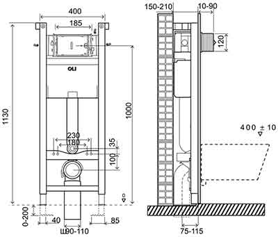 инсталляция Oli 40 см 721803 инсталляция Oli 40 см 721803