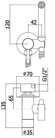 Paffoni ZDUP 110 CR моноблог душ