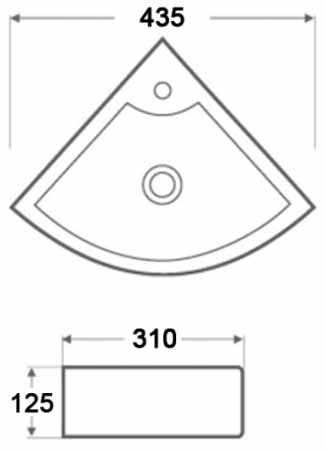 раковина угловая QTap Kiwi 4299