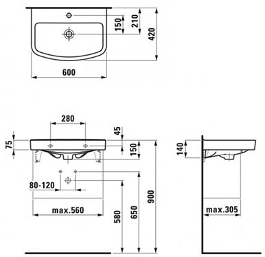 laufen H810152000104 раковина-умывальник Швейцария