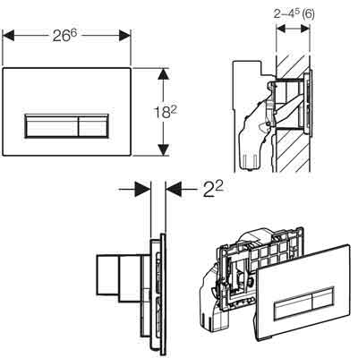 Geberit Sigma DuoFresh.115.600.KQ.1 кнопка