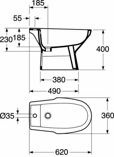 Gustavsberg Nordic 2100 биде напольное