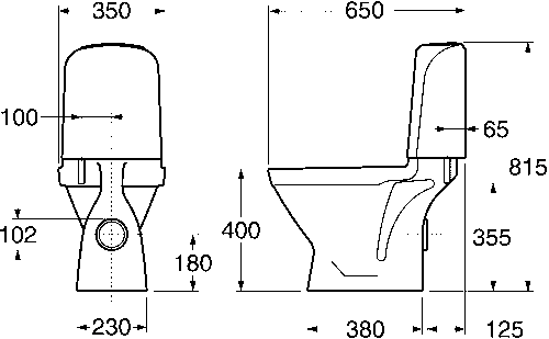 Gustavsberg Nordic 2310 унитаз черный