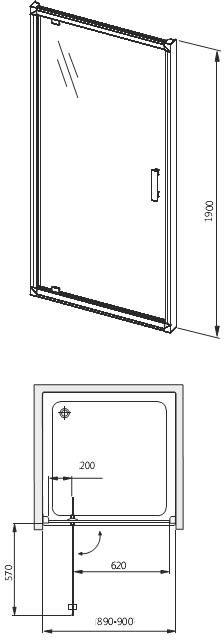 душевая дверь Aquaform 103-09324