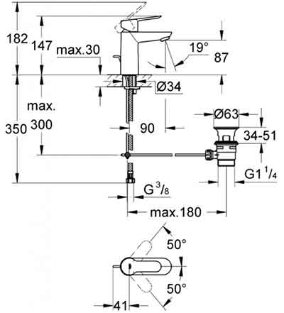 смеситель для раковины Grohe BauEdge 23328000