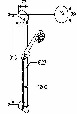 Kludi Zenta 608400500 черная душевая стойка