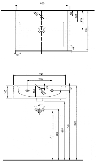 Kolo TWINS L51160 умывальник