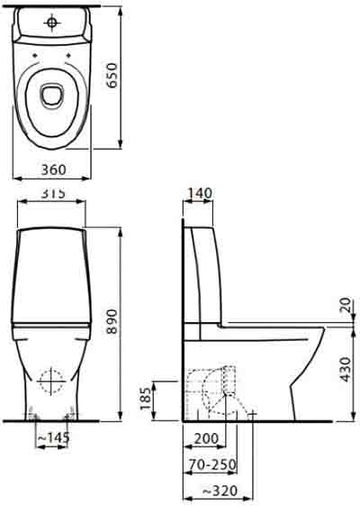 унитаз компакт Laufen Nordic Pro 2795.2