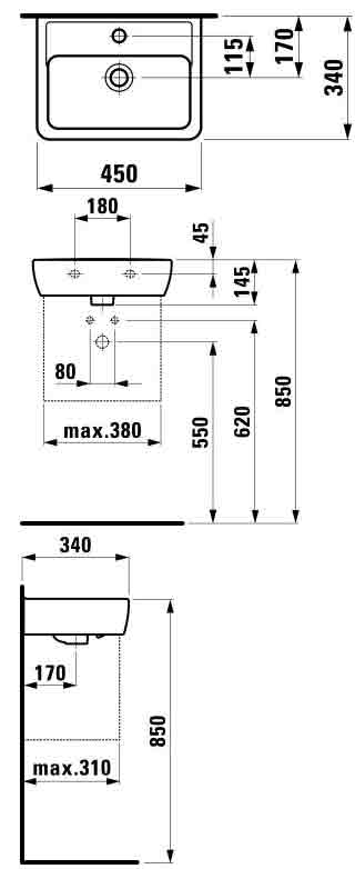 раковина Laufen Pro A 1195.1