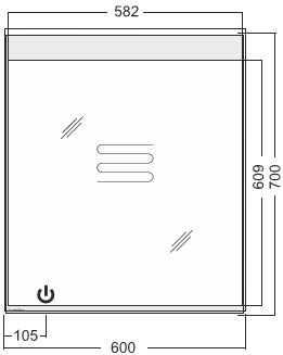 зеркало для ванны Aquaform HD LED 0409-120001