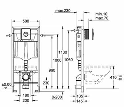 Grohe Rapid SL 38813 монтажная схема