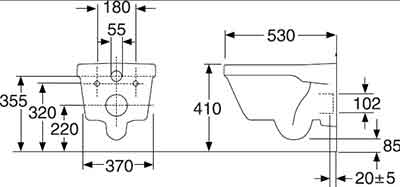 унитаз подвесной Gustavsberg Hygienic Flush 5G84