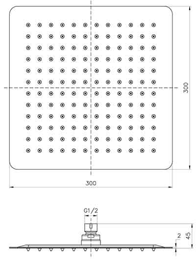 тропический душ Imprese SQ300SS2