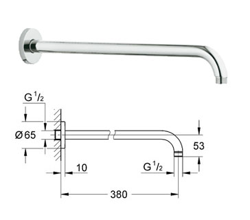 Grohe Rainshower душевой кронштейн модерн 28361