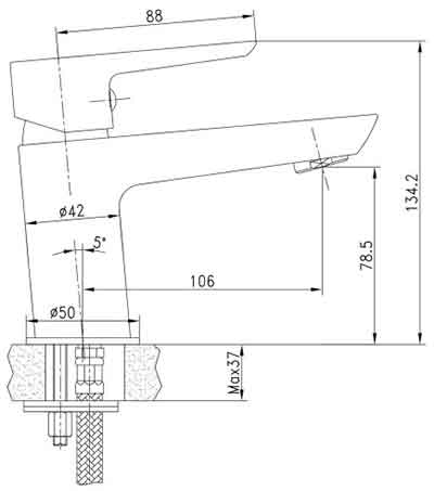 смеситель для раковины белый хром Imprese Breclav 05245W