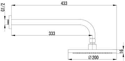 верхний душ Imprese Jesenik VR-10140