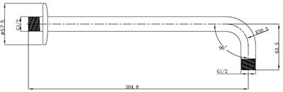 держатель со стены 30 см Imprese SH01-305