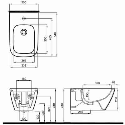 биде подвесное Kolo Modo L35100