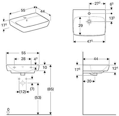 умывальник Kolo Nova Pro M31156000