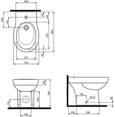 биде напольное Kolo Varius 35000