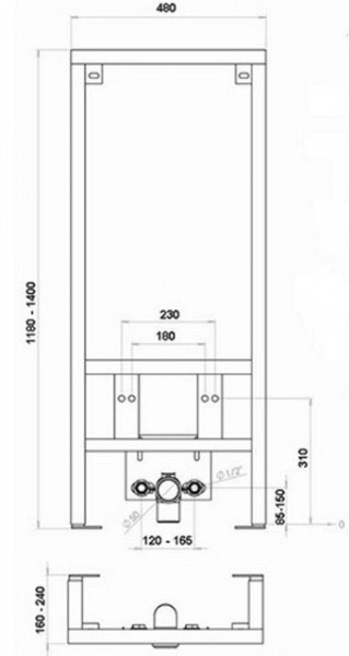 инсталляция для биде Roca Pro 890071000