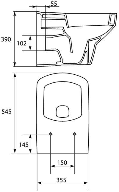 унитаз Польша Cersanit Pure K101-001