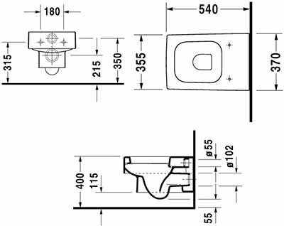 унитаз подвесной Duravit Vero 221709