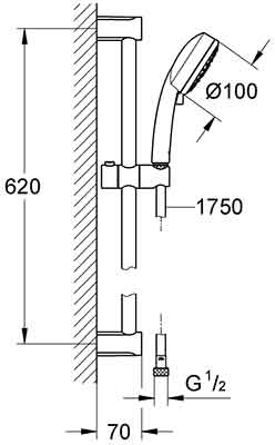 Grohe Tempesta Cosmopolitan 100 душевой набор