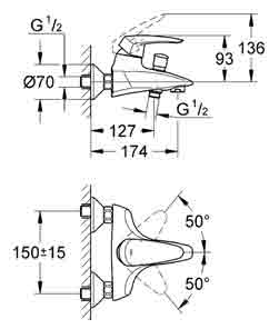 Grohe 33390 смеситель для ванны