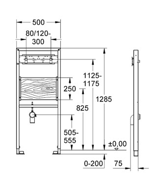 инсталляция для раковины Grohe 38554