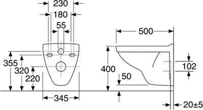 Gustavsberg Nautic 5530 унитаз подвесной