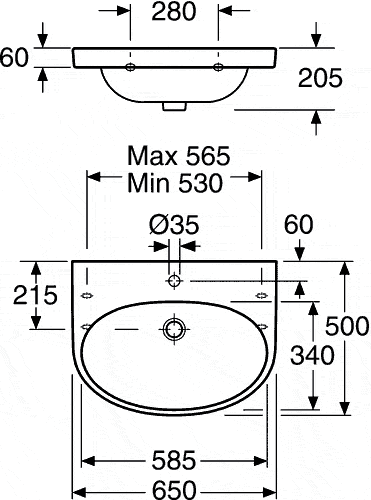 Gustavsberg Nautic 5565 раковина