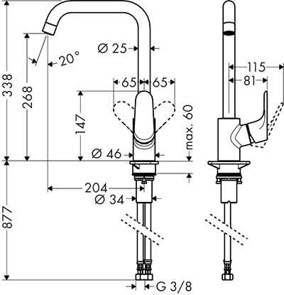 смеситель для кухни Hansgrohe 31820