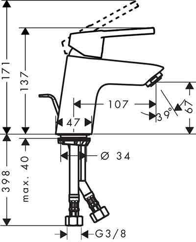 Hansgrohe Logis Loop 70 71150 смеситель раковины