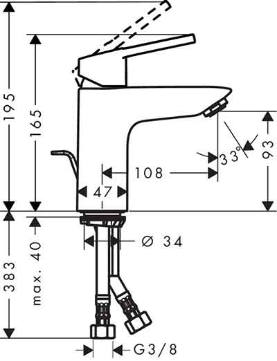 Hansgrohe Logis Loop 100 71151 смеситель для раковины