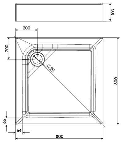 Поддон Kolo XBK1690 для душевой кабины Kolo First ZKDK80222003