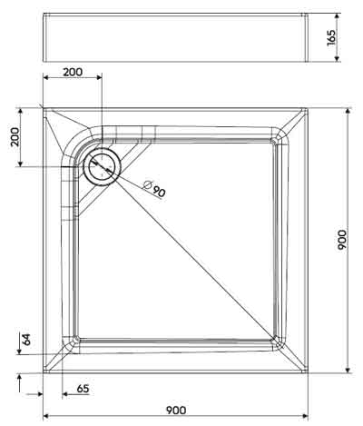 Поддон Kolo XBK1690 для душевой кабины Kolo First ZKDK90222003