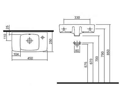 мини раковина Kolo Nova Pro M32247