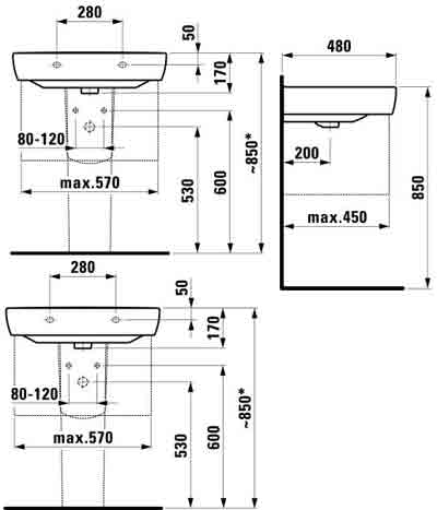 Laufen Pro 1895.3 раковина