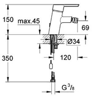 смеситель для биде Grohe Feel 32272000