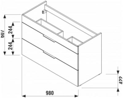 тумба с раковиной Jika Cube 4.5365.2