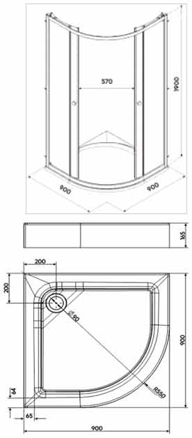 Kolo First zkpg 90222003 XBN1690 душевая кабина