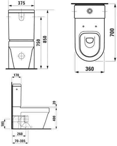 Laufen Form 2367.6 2767.0 унитаз компакт