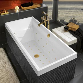 ванна Villeroy&Boch Squaro BQ180SQR2V в комнате