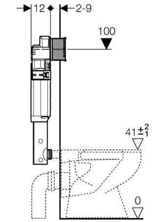Geberit 109.300.00.5 для приставного унитаза