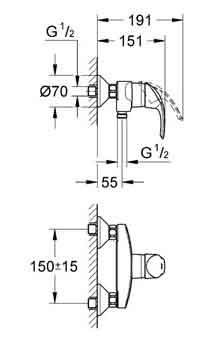 Grohe 33555 смеситель для душа