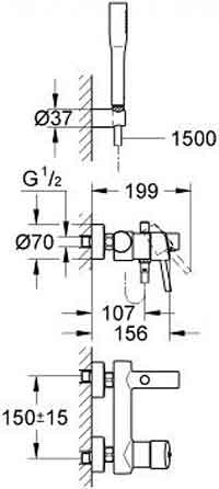 смеситель для ванны Grohe Concetto 32212001