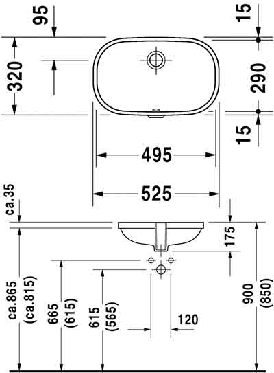 раковина Villeroy&Boch Duravit D-Code 338490002